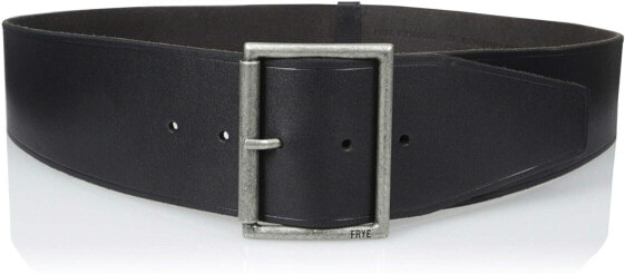 Frye 176030 Womens Shaped Casual Leather Waist Belt Solid Black Size Medium