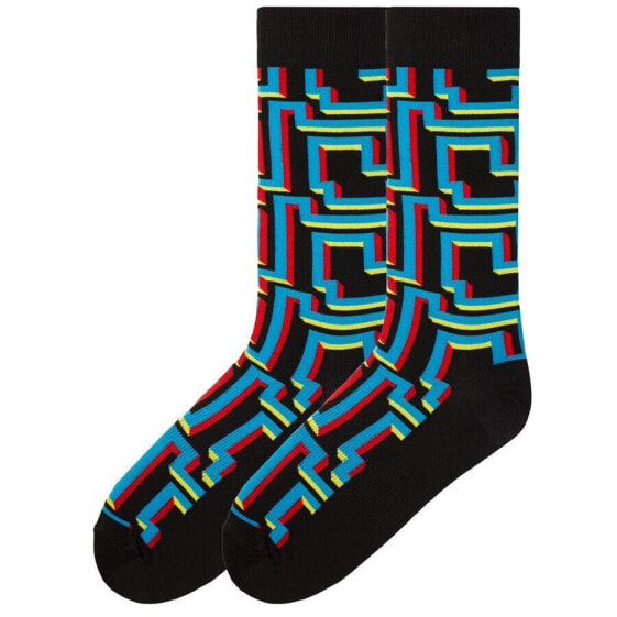 K. Bell Men's 3D Maze Crew Socks One Size - KBMS15H097-01