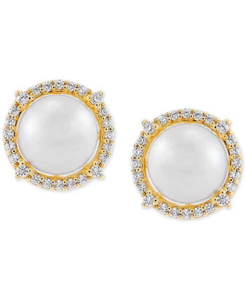 Серьги Honora Freshwater Pearl & Diamond Stud