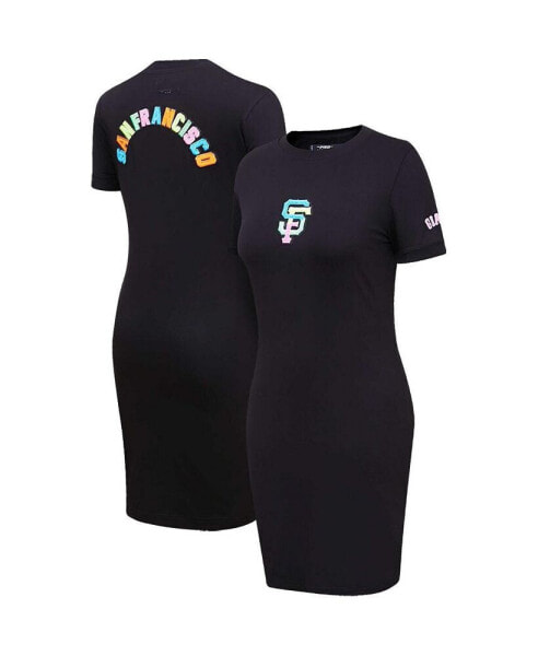 Платье женское Pro Standard San Francisco Giants в черном цвете с неоновой отделкой