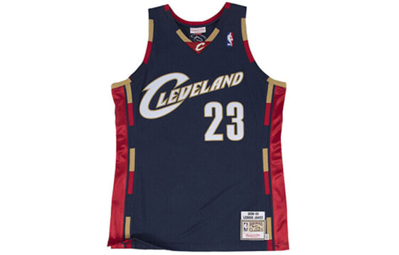 Mitchell & Ness NBA复古运动球衣 Authentic球员版 08-09赛季 詹姆斯 骑士23号 第二客场 情侣款 藏青色 / Жилетка баскетбольная Mitchell & MN-NBA-7226-08LJAME-CLECAV-ROY