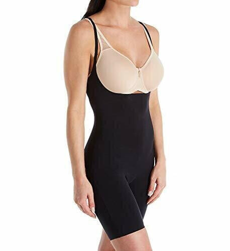 Wacoal Women's 242773 Beyond Cotton Open Bust Thigh Shaper Shapewear Size L