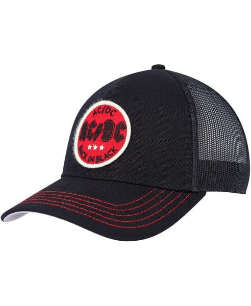 Men's Black AC/DC Valin Trucker Snapback Hat