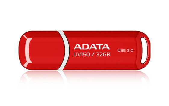 Флеш-накопитель USB ADATA 32GB DashDrive UV150 - 32 ГБ - USB Type-A - 3.2 Gen 1 (3.1 Gen 1) - Cap - 9 г - Красный