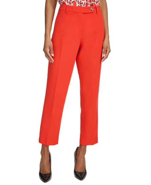 Karl Lagerfeld Women's Mid-Rise Extended-Tab Pants