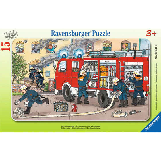 Пазл раменный Feuerwehrauto 15 штук Ravensburger