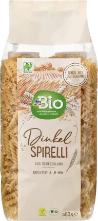 Nudeln, Spirelli aus Dinkel, 500 g