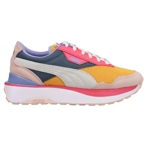 Puma Cruise Rider Candy Lace Up Womens Yellow Sneakers Casual Shoes 38746003