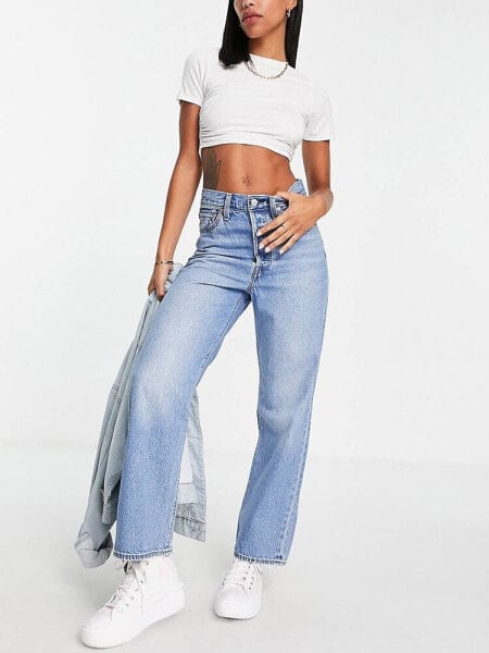 Levi's super high rise ribcage straight ankle jean in light wash