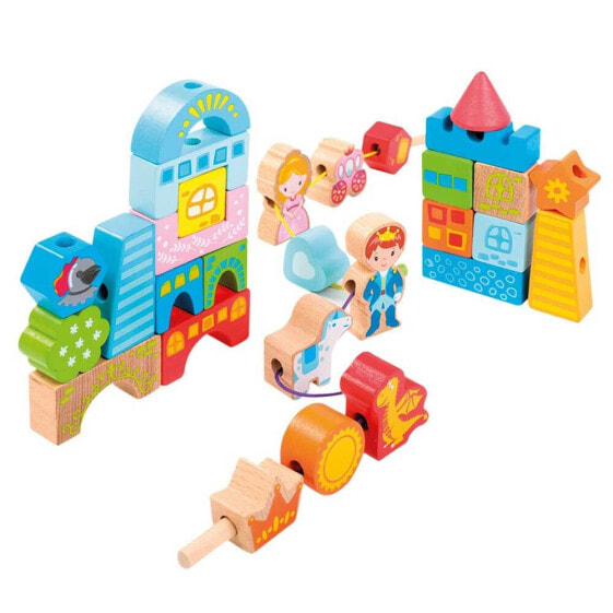 WOOMAX Wooden Castle Blocks Set 32 Pieces