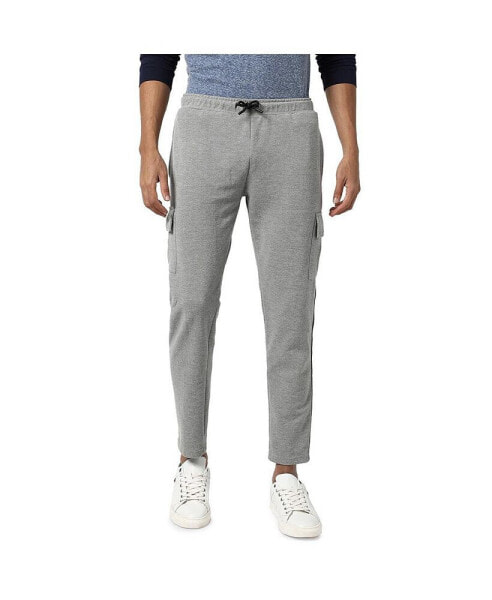 Men's Light Grey Side Casual Joggers