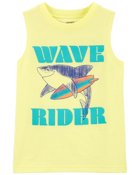 Toddler Shark Wave Rider Graphic Tank 4T