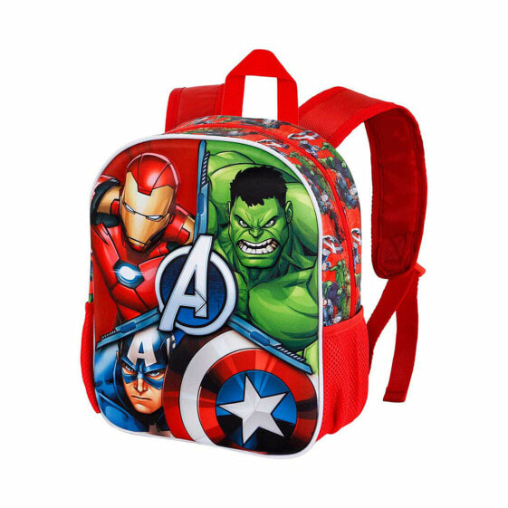 Школьный рюкзак 3D The Avengers Karactermania Красный 26 x 11 x 31 cm