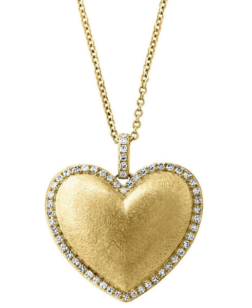 EFFY Collection eFFY® Diamond Heart 18" Pendant Necklace (1/4 ct. t.w.) in 14k Gold