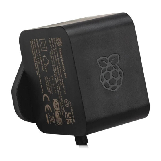 Блок питания USB-C Raspberry Pi 27W - официальный 5,1V / 5A PSU для Raspberry Pi 5 - черный