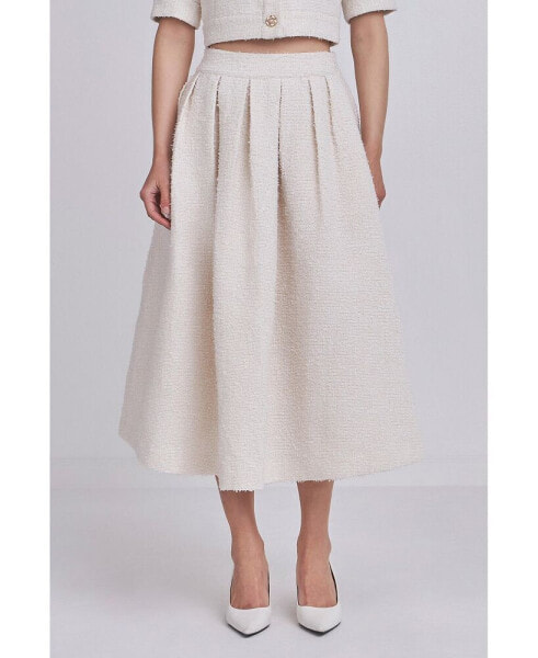 Women's Tweed Maxi Skirt