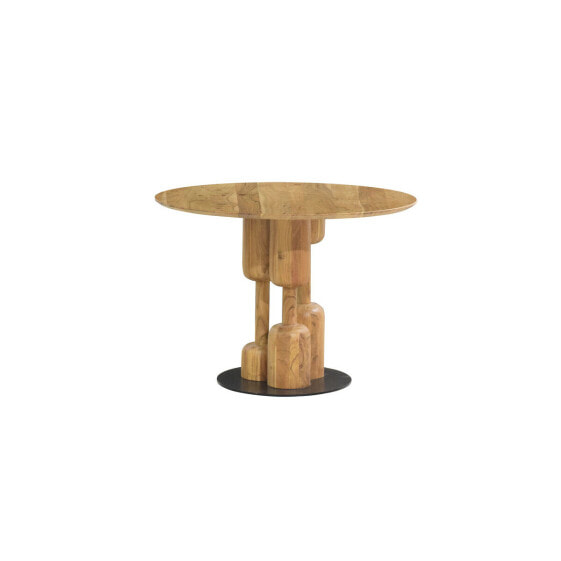 Dining Table Home ESPRIT Metal Acacia 106 x 106 x 76 cm