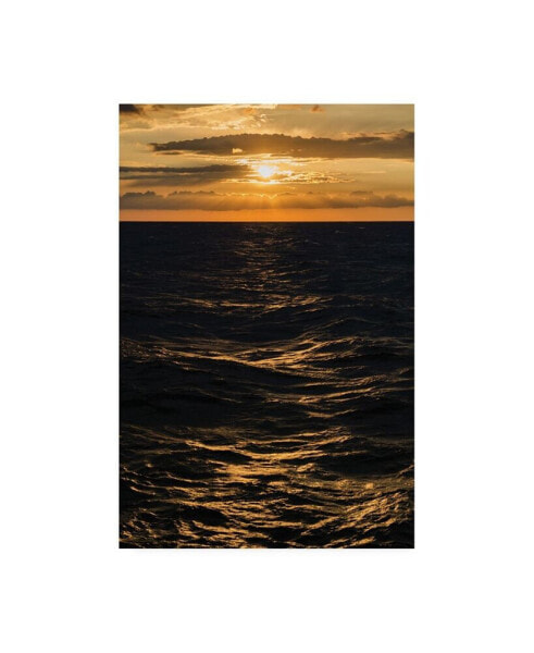 Kurt Shaffer Sunset on a Restless Lake 2 Canvas Art - 37" x 49"