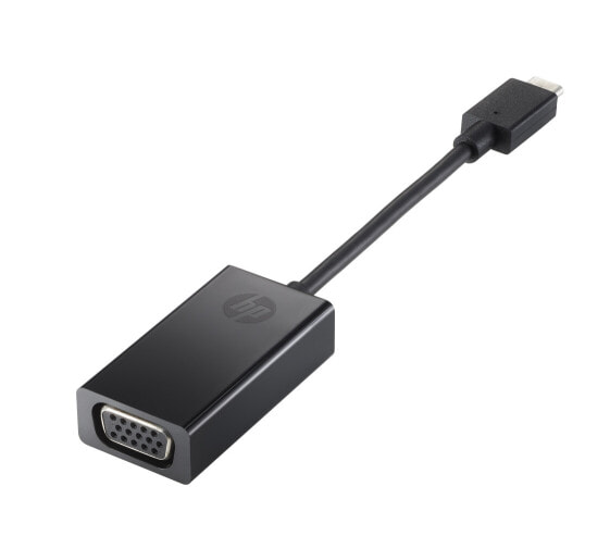 HP USB-C to VGA Adapter - Black - 13 mm - 25.5 mm - 150 mm - 23.9 g - 110 mm