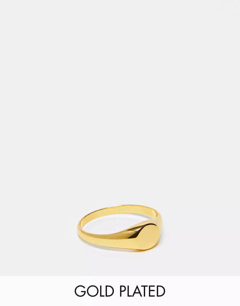 The Status Syndicate gold plated signet ring