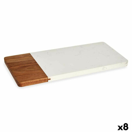 Разделочная доска Белый Мрамор древесина акации 15 x 1,3 x 30 cm (8 штук)