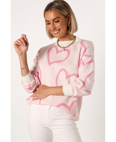 Women's Gracelynn Heart Knit Sweater