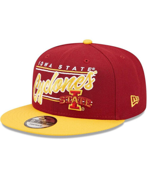 Men's Cardinal Iowa State Cyclones Team Script 9FIFTY Snapback Hat