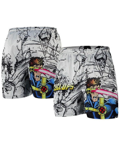 Men's White X-Men Cyclops Retro Shorts