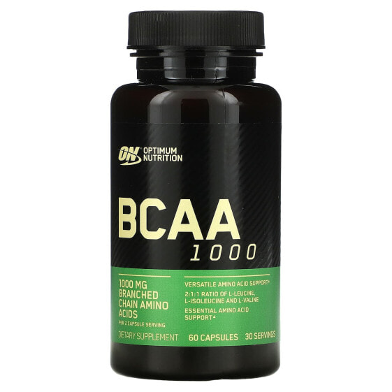 Аминокислоты Optimum Nutrition BCAA 1000, 1,000 мг, 200 капсул (500 мг на капсулу)