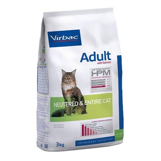 VIRBAC HPM Adult Neutered Entire Salmon 7kg Cat Food