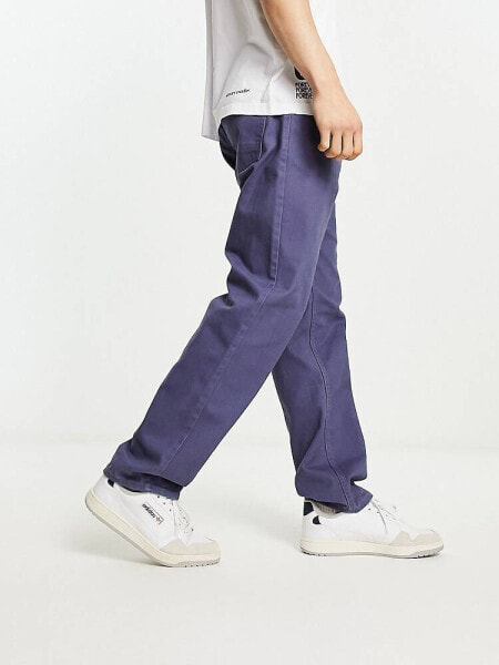 New Look – Gerade geschnittene Hose mit 5 Taschen in Blau