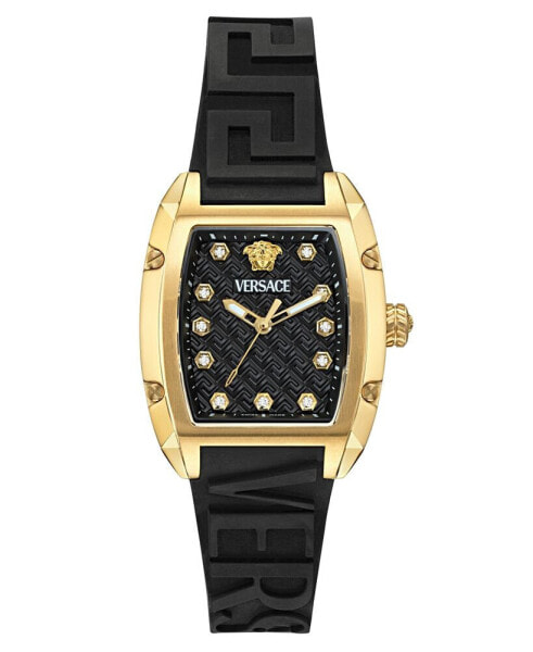 Часы Versace Swiss Black Silicone 45x36mm