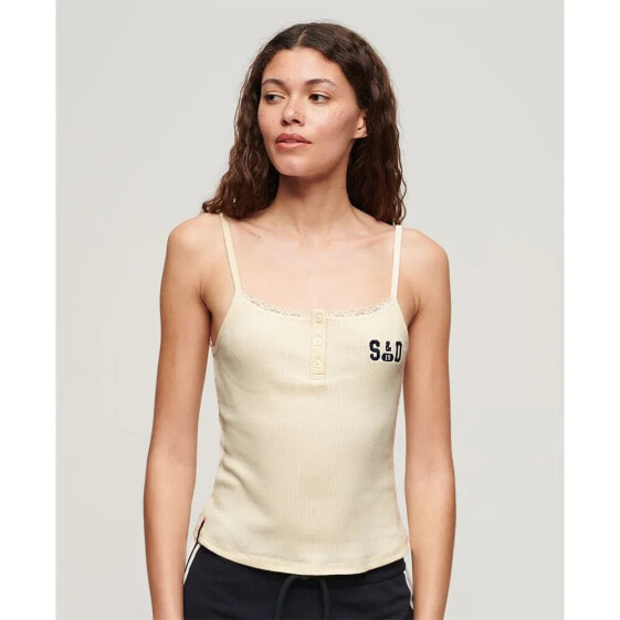 SUPERDRY Athletic Graphic Button Cami sleeveless T-shirt