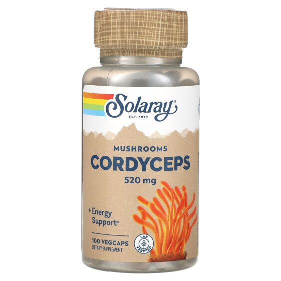 Пищевая добавка SOLARAY Кордицепс, 520 мг, 100 капсул