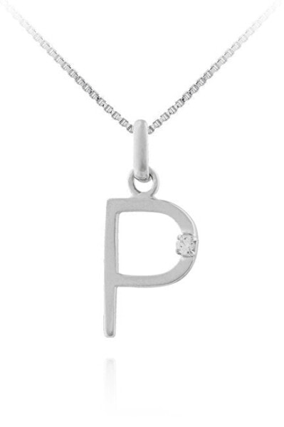 Silver pendant "P" SVLP0487XI6BI0P