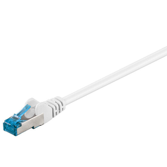 Goobay CAT 6A Patch Cable, S/FTP (PiMF), white, 20 m, 20 m, Cat6a, S/FTP (S-STP), RJ-45, RJ-45