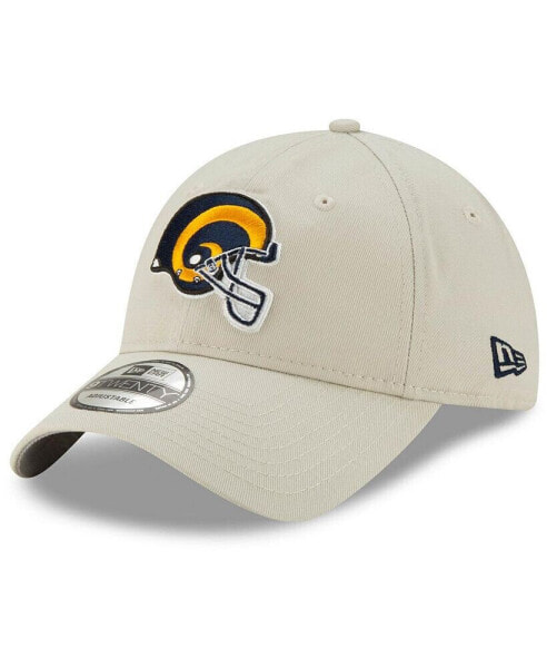 Men's Khaki Los Angeles Rams Helmet Playmaker 9TWENTY Adjustable Hat