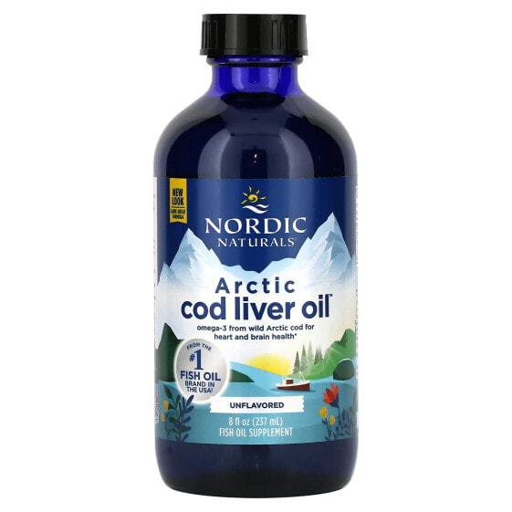 Рыбий жир Arctic Cod Liver Oil беспривкусный 8 жидк. унц. (237 мл) от Nordic Naturals