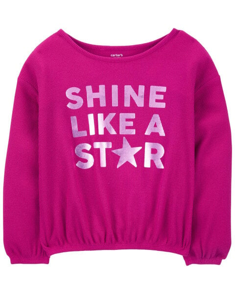 Kid Shine Like A Star Metallic Thermal Top 6-6X