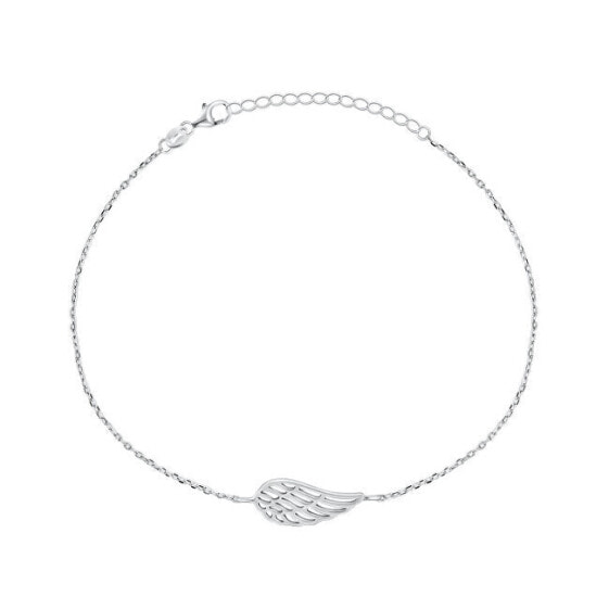 Delicate silver angel wing bracelet BRC129W