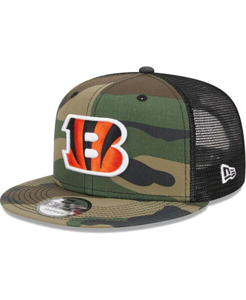 Головной убор New Era мужской с камуфляжным узором Cincinnati Bengals Main Trucker 9FIFTY Snapback Hat