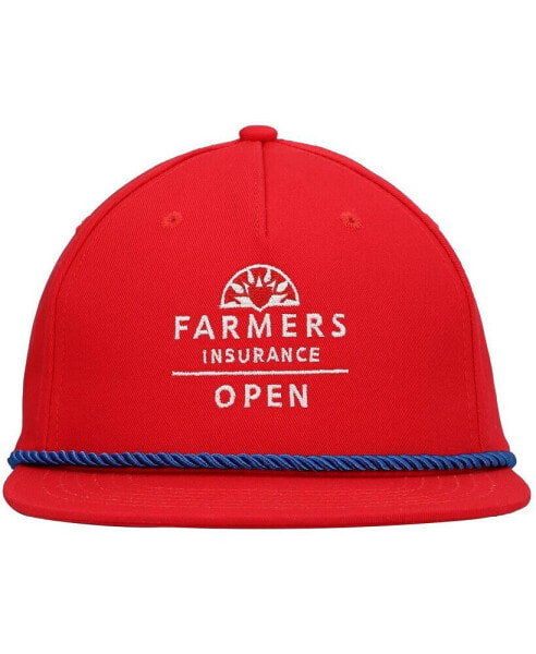 Men's Red Farmers Insurance Open Colonial Snapback Hat