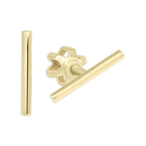 Minimalist gold earrings Bars 231 001 00672 0000000