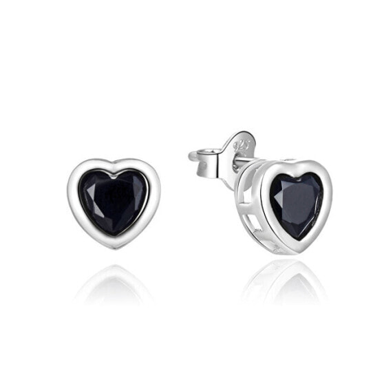Romantic silver earrings Hearts AGUP2429L
