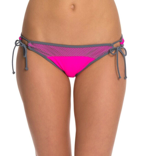 The Bikini Lab Sporty Splice Adjustable Hipster Bikini Bottom Swimwear Size S