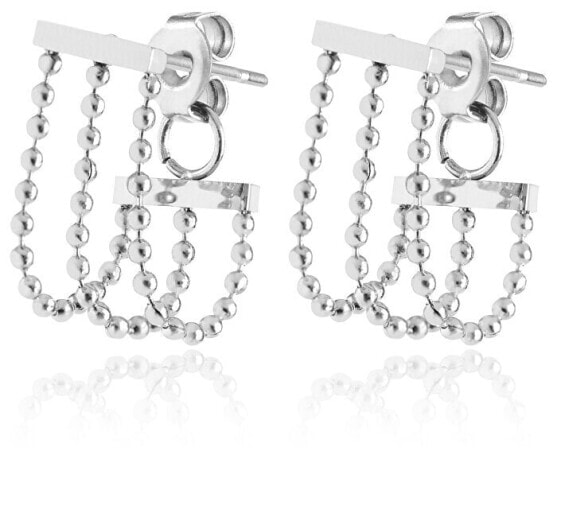 Original steel earrings with chains