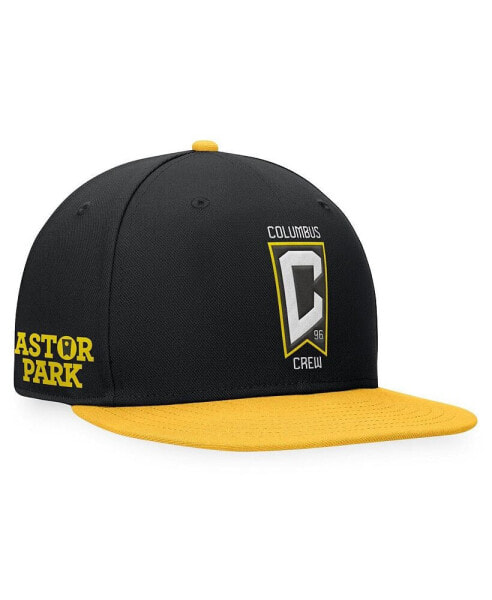 Men's Black/Gold Columbus Crew Downtown Snapback Hat