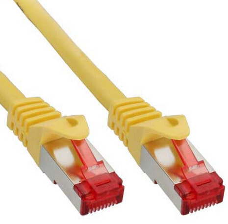 InLine Patch Cable S/FTP PiMF Cat.6 250MHz copper halogen free yellow 0.5m