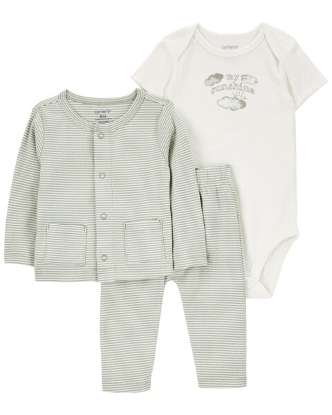 Baby 3-Piece Little Cardigan Set NB