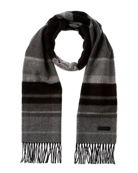 Bruno Magli Colorblocked Striped Cashmere Scarf Men's Black Os